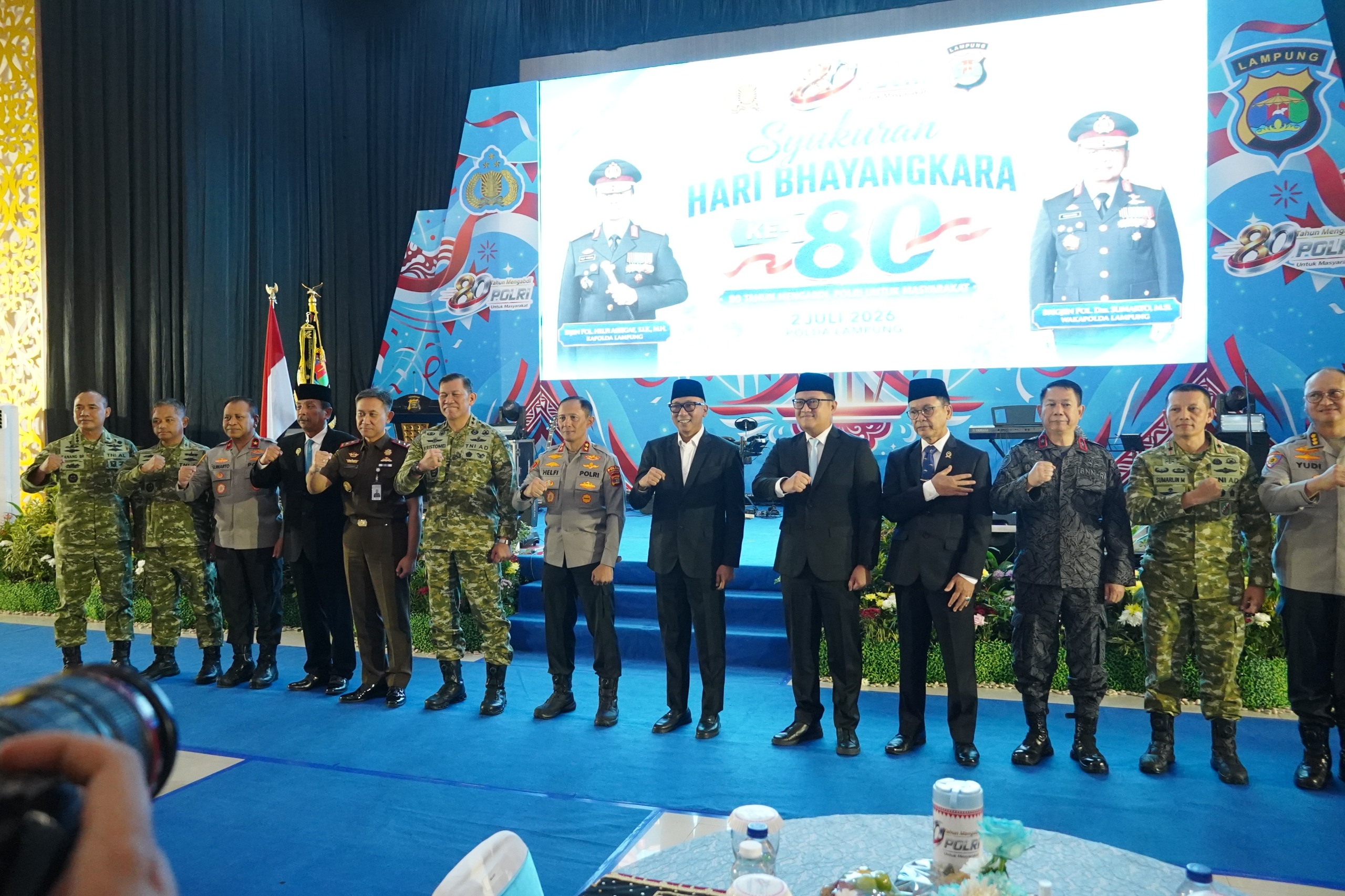 Gubernur Lampung Hadiri Perayaan Hari Bhayangkara ke-80, Apresiasi Komitmen Polda Lampung terhadap Keamanan Daerah